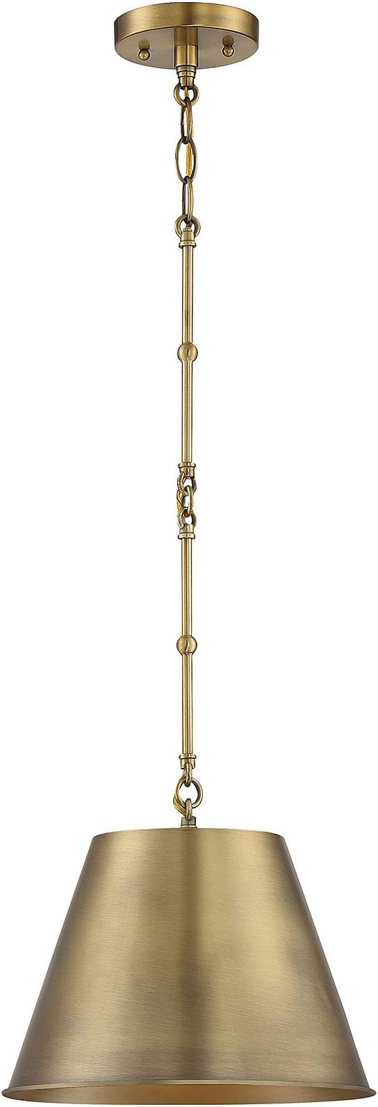 Savoy House 7-132-1-322 Alden 1-Light Warm Brass Pendant (12" W x 9" H) | Amazon (US)