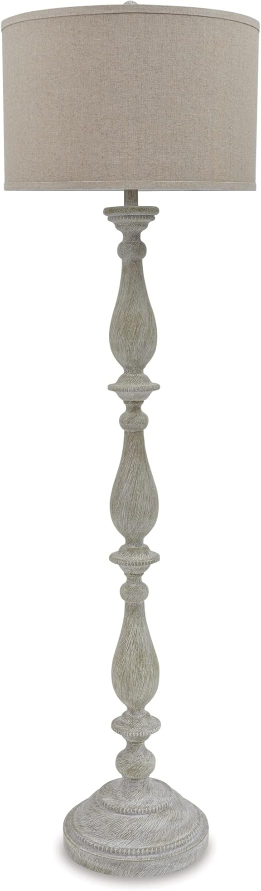 Signature Design by Ashley Bernadate Cottage 61" Candlestick Design Floor Lamp, Whitewash | Amazon (US)