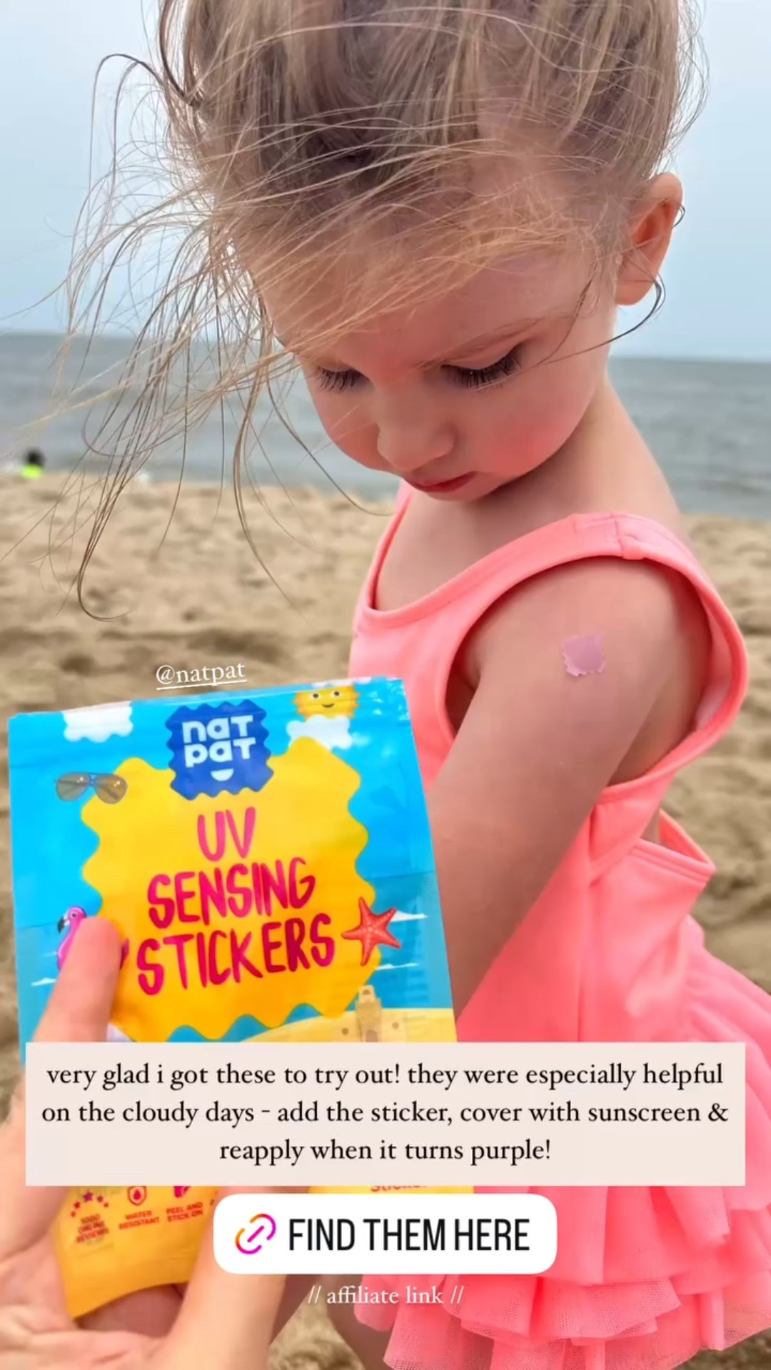 very glad i got these to try out! they were especially helpful on the cloudy days - add the sticker, cover with sunscreen & reapply when it turns purple!

#LTKKids #LTKSwim #LTKSeasonal