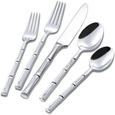 Silver Bamboo Handle Tableware | Wayfair North America