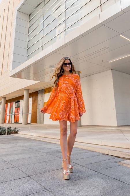 The perfect fall dress for any occasion 🧡 and these platform heels are my newest obsession! #ltkshoecrush #platformheels #platforms #orangedress #longsleevedress #asos 

#LTKSeasonal #LTKHalloween #LTKunder100