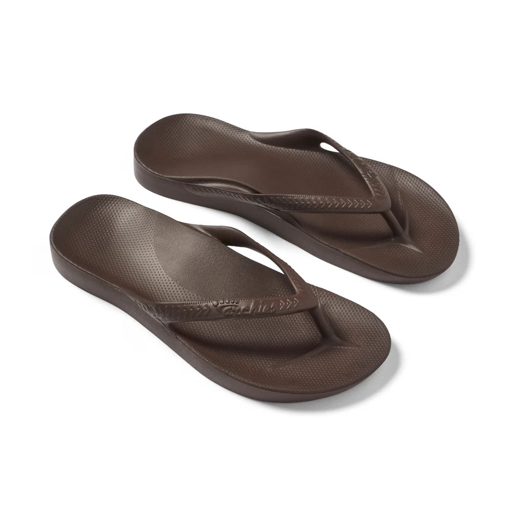 Arch Support Flip Flops - Classic - Brown | Archies Footwear US