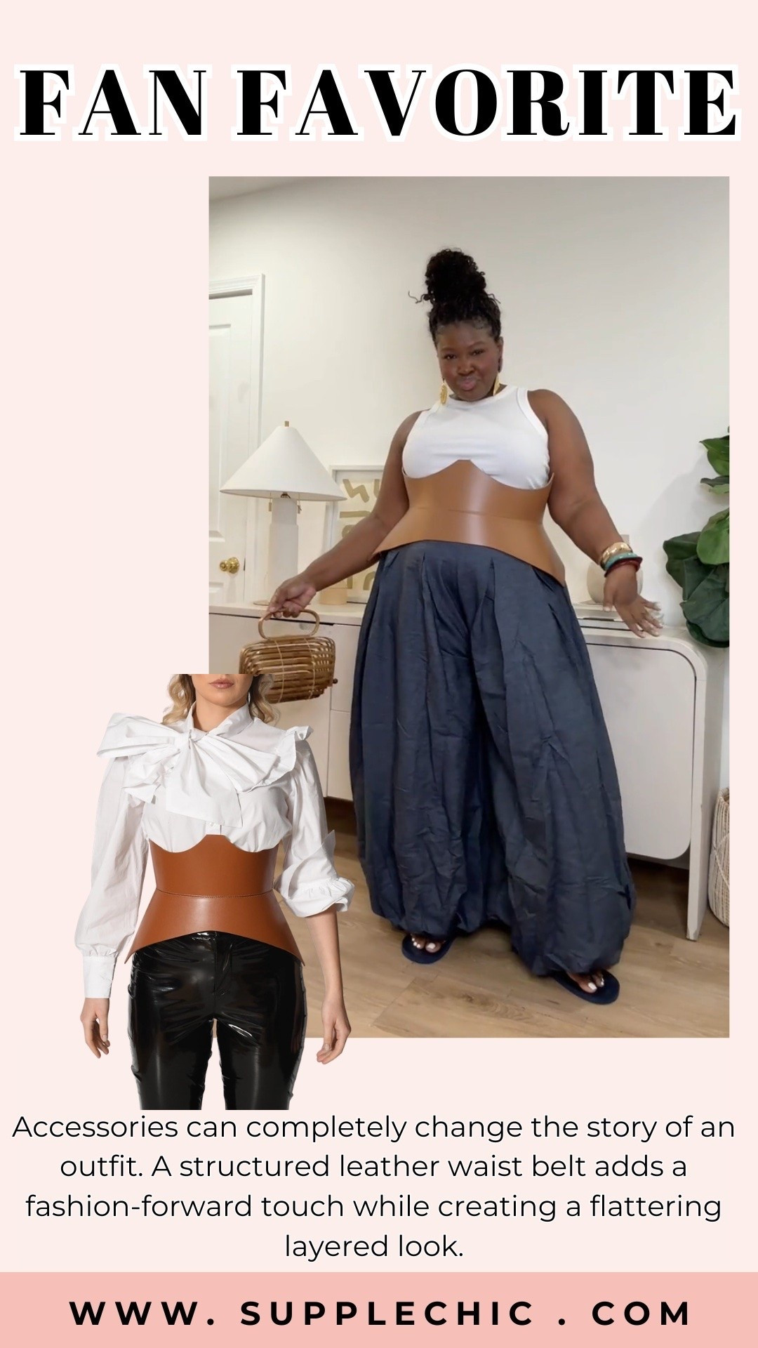 The accessory that changes the whole outfit. A structured waist belt is one of those pieces that can instantly elevate your wardrobe. Pair it with dresses, oversized tops, blouses, or wide leg pants for a more defined and polished look. Simple styling trick, major outfit upgrade. Cwaist belt outfit ideas, how to style a belt, plus size fashion ideas, outfit accessories, chic everyday outfits, fashion styling tips, statement accessories, elevated casual outfits, wide leg pants outfit, curvy fashion inspiration

#LTKootd #LTKSeasonal #LTKMidsize