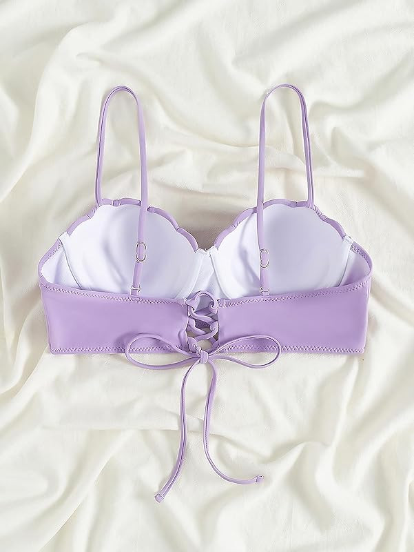 ENJYOP Bikini Swimsuit Women Light Support Mermaid Seashell Bra Bathing Suits | Amazon (US)