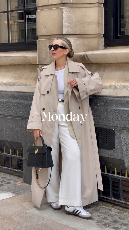 A week in outfits 🫶🏻🕊️ 

Spring outfits, capsule wardrobe, wardrobe essentials, trench coat, white trousers, co ord, satin skirt, adidas sambas 

#LTKVideo #LTKstyletip #LTKSeasonal