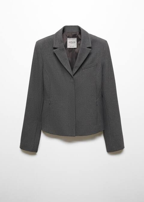 Fitted zipper jacket -  Women | Mango United Kingdom | MANGO (UK)