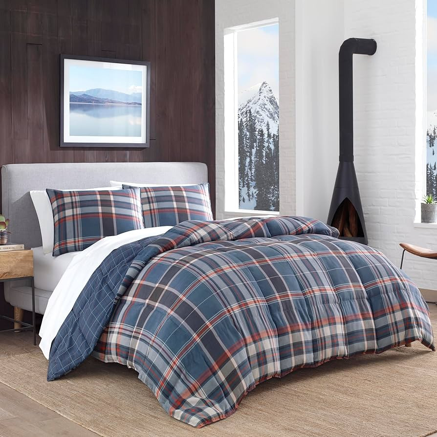 Eddie Bauer - Queen Comforter Set, Reversible Down Alt Bedding with Matching Shams, Home Decor fo... | Amazon (US)