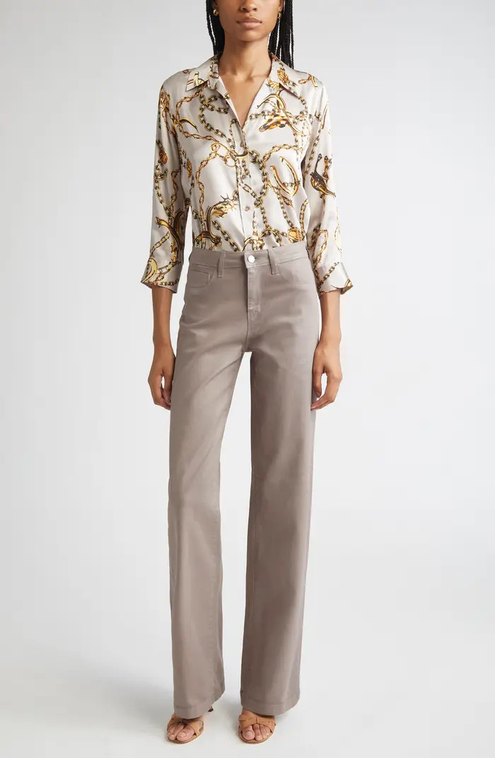 L'AGENCE Clayton High Waist Wide Leg Pants | Nordstrom | Nordstrom