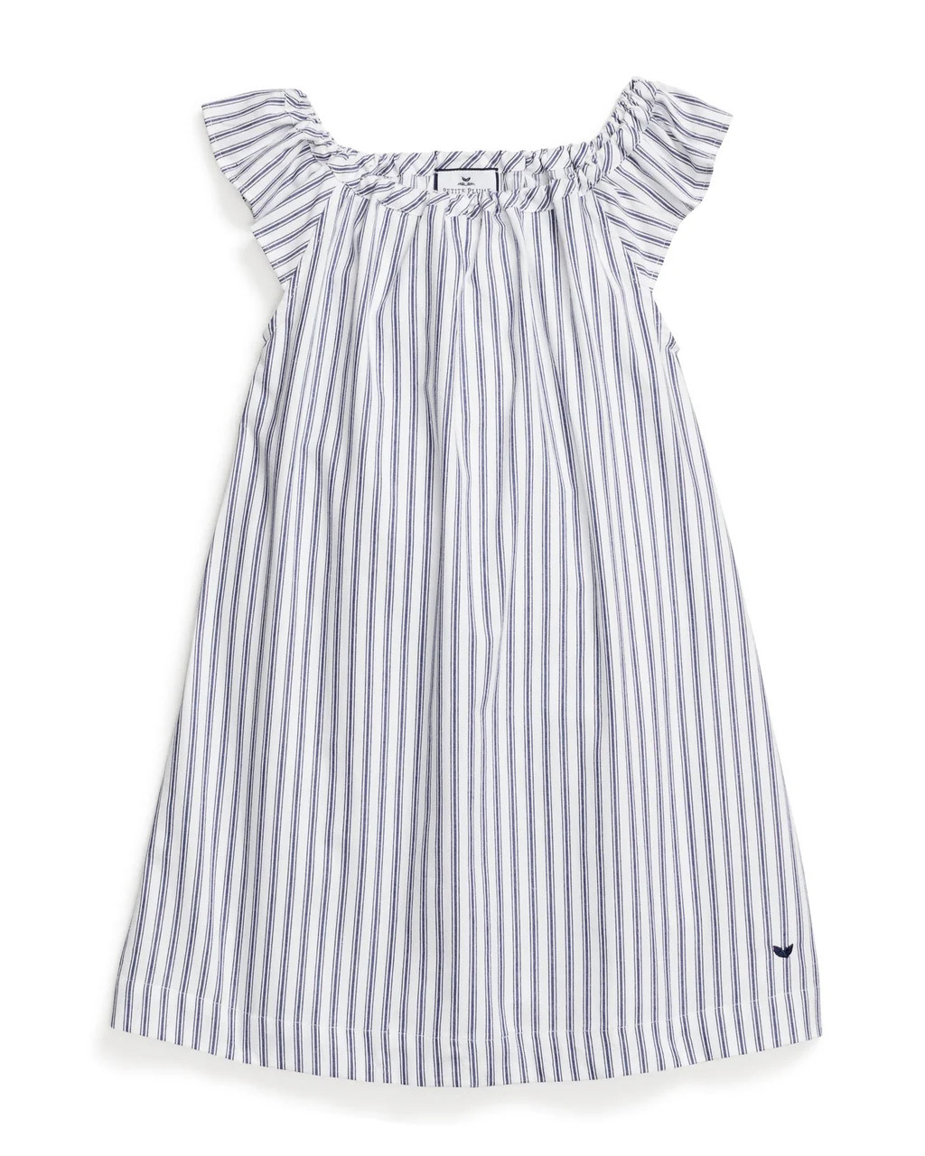 Children's Navy French Ticking Isabelle Nightgown | Petite Plume