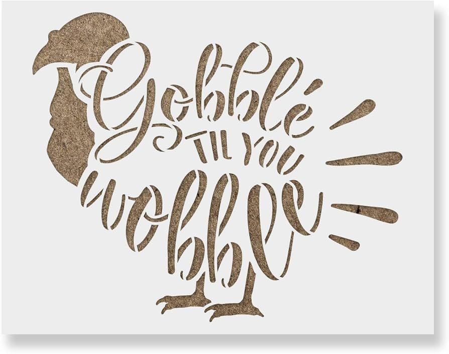 Gobble Till You Wobble Stencil Template for Walls and Crafts - Reusable Stencils for Painting in ... | Amazon (US)