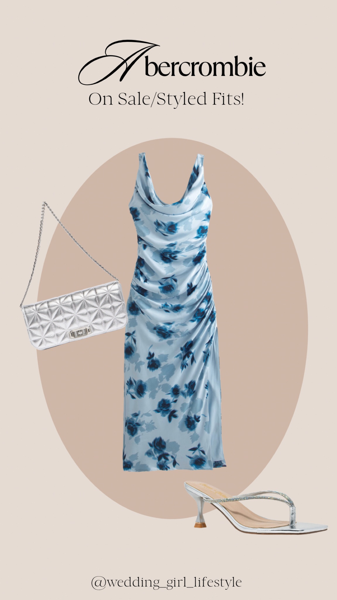 Wedding guest ready this spring in this beautiful blue floral dress on sale at Abercrombie right now!

#LTKFindsUnder100 #LTKWedding #LTKStyleTip