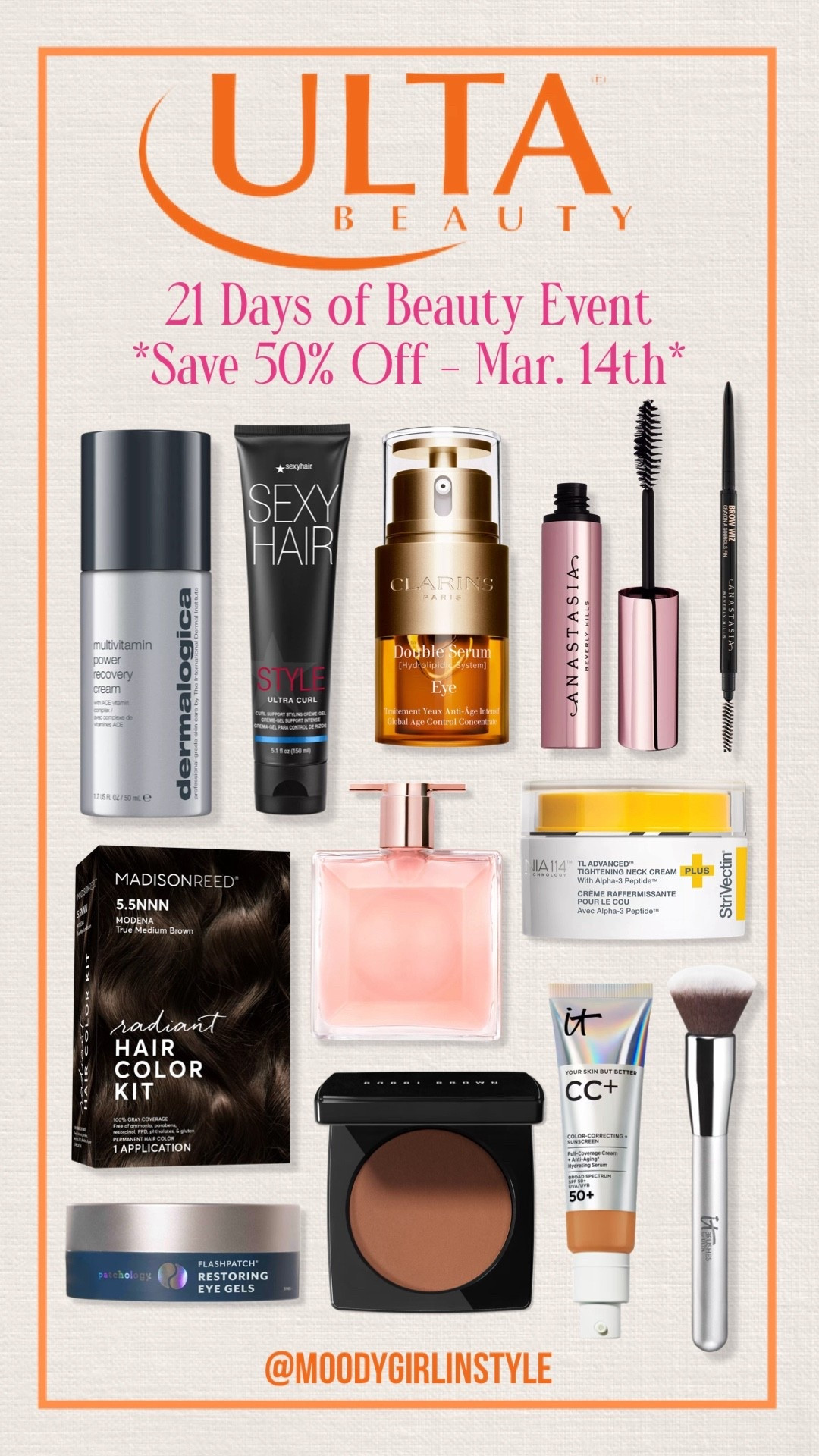 Ulta 21 Days of Beauty - March 14th

Ulta 21 days of beauty sale picks, ulta sale, beauty sale, skin care, make up, hair care, beauty must haves, spring routine, spring skincare, Spring makeup, spring break

#LTKTravel #LTKOver40 #LTKselfcare #LTKgrwm #LTKSpringSale #LTKBeauty #LTKSaleAlert #LTKSeasonal