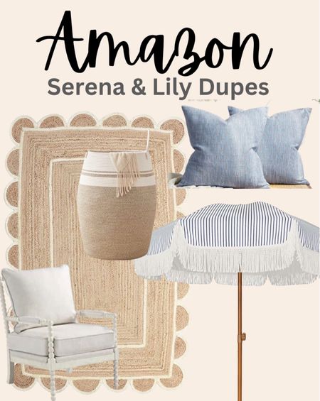Serena and Lily dupes from Amazon prime 

Coastal, home decor, traditional, classy, bedding, home decor, spring home, summer home decor, comforter, home styling, home ideas, bedroom, living room, dupes, amazon dupes, best of amazon, wicker, rattan, rugs, scalloped, amazon furniture, throw pillows, baskets, storage 

#LTKfindsunder100 #LTKhome