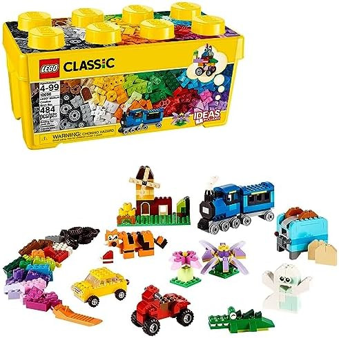 LEGO Classic Medium Creative Brick Box 10696 Building Toy Set - Featuring Storage, Includes Train... | Amazon (US)