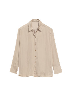 Satin Boyfriend Shirt for Women | Old Navy (US)