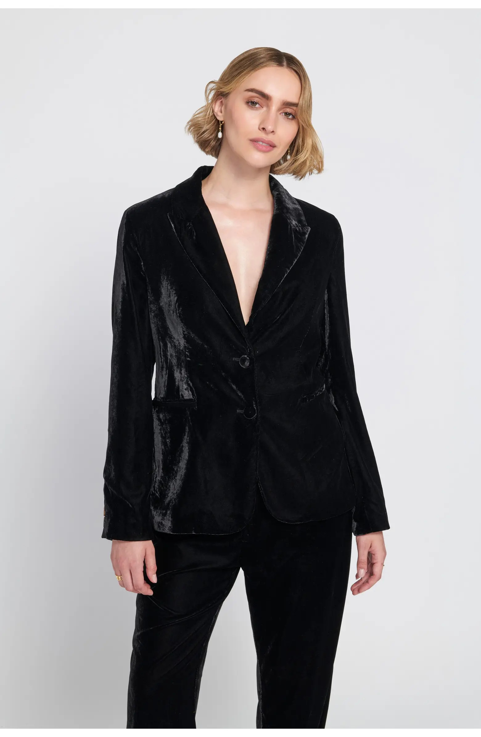ELLE Collection Velvet Blazer Jacket | Nordstrom | Nordstrom