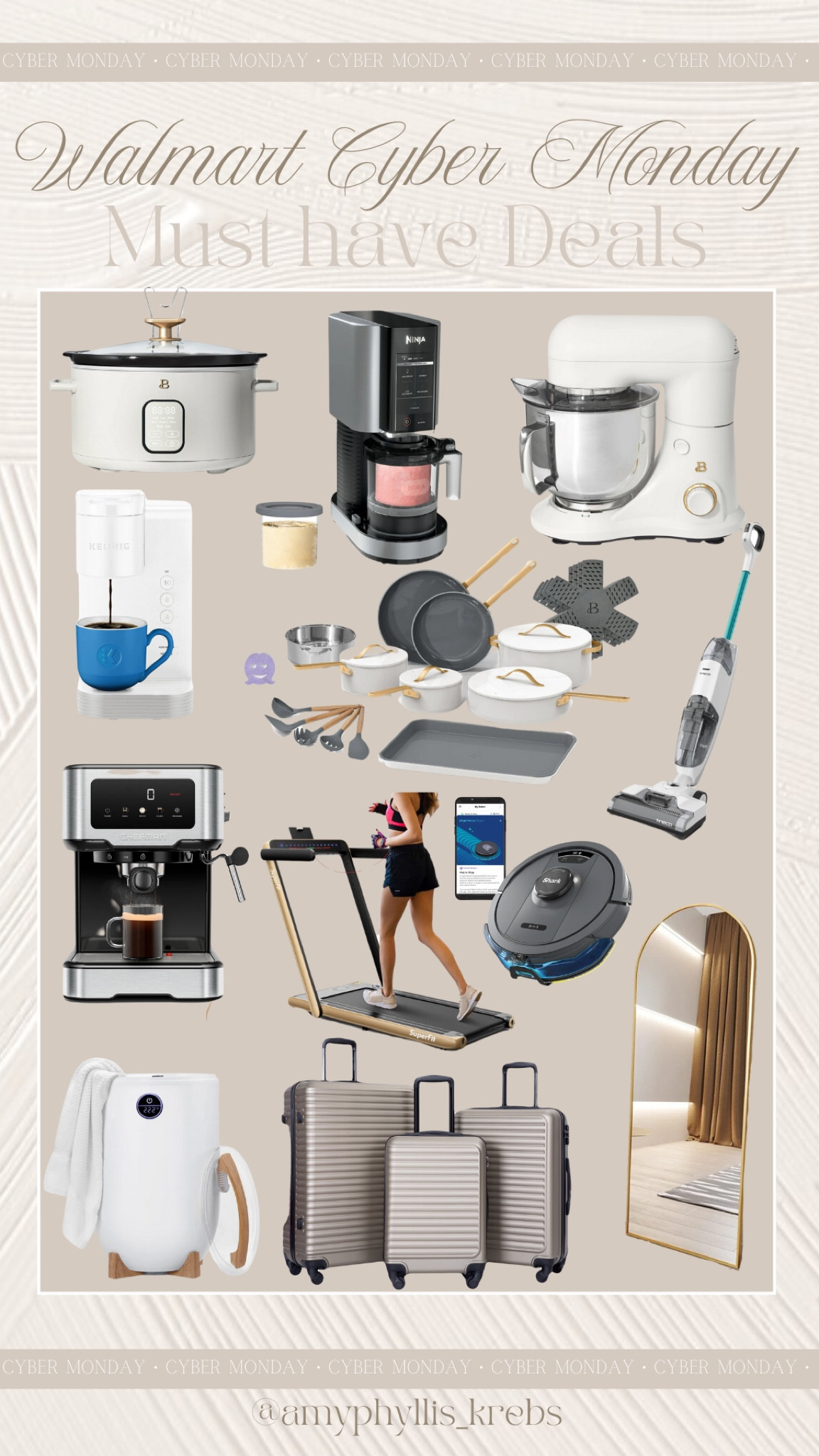 WALMART- Cyber Monday sale

All of these are on major sale and such good gift ideas or just things you may want in your home! Rounded up some of the best, snag them while you can!

Kitchen finds, home finds, must have deals, gift ideas, towel warmer, luggage



#LTKCyberWeek #LTKFindsUnder100 #LTKHome