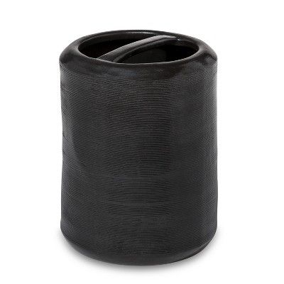 Ceramic Textured Toothbrush Holder Black - Project 62™ | Target