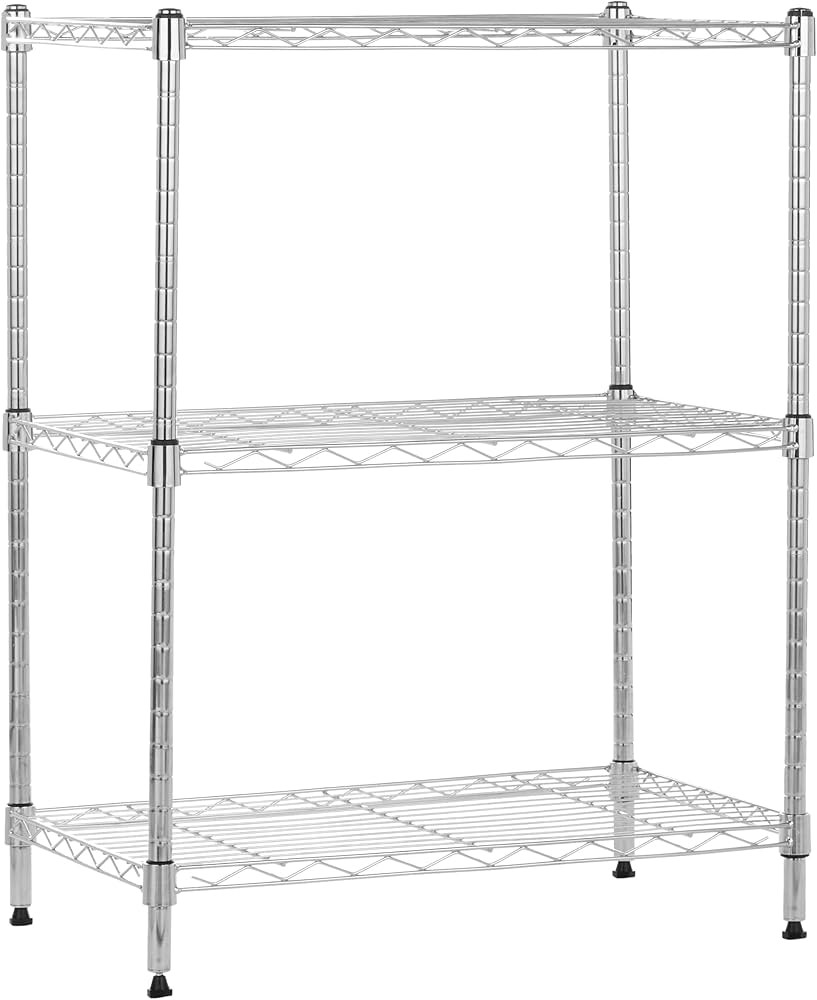 Amazon Basics 3-Shelf Adjustable, Heavy Duty Storage Shelving Unit (250 lbs loading capacity per ... | Amazon (US)