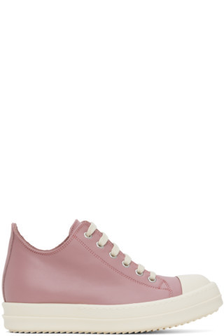 Pink Washed Calf Sneakers | SSENSE