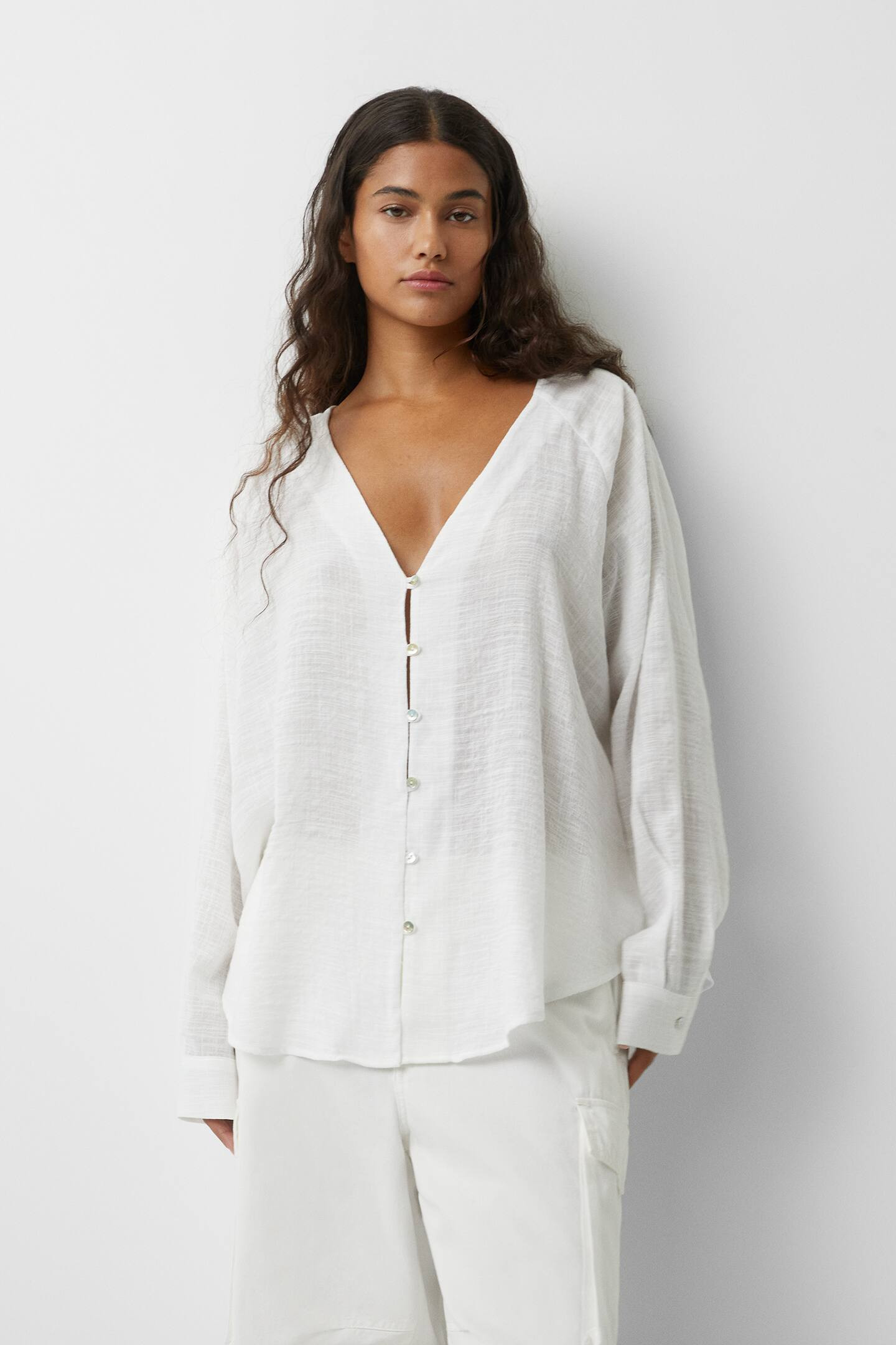 Rustic oversized shirt | PULL and BEAR UK