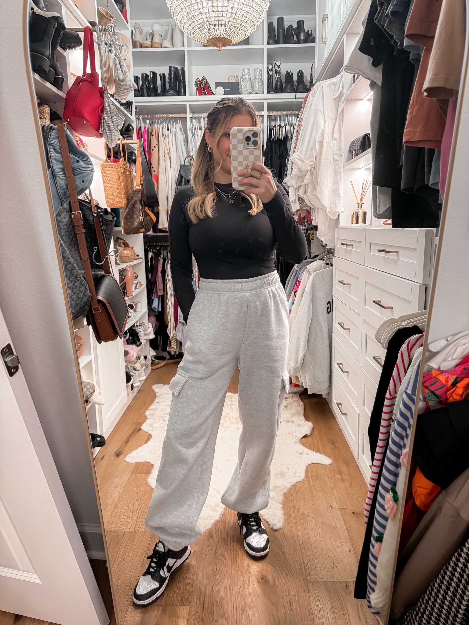Wearing a medium top, small pants, 6 sneakers 

#christianblairvordy #casualstyle #sweatpants #nikedunks #affordablefashion 

#LTKshoecrush #LTKstyletip #LTKfindsunder50