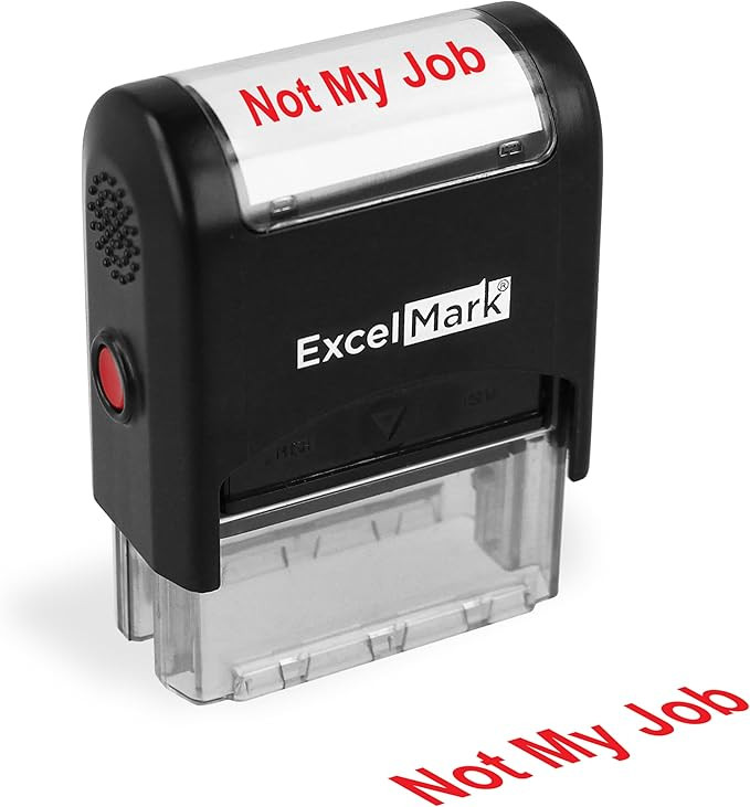 Self-Inking Novelty Message Stamp - NOT My Job - Red Ink | Amazon (US)