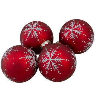 4ct. 3.25" Matte Red Glass Ball Christmas Ornaments By Northlight | Michaels® | Michaels Stores