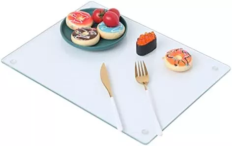 Clear Cutting Board for Kitchen with Lip with Non Slip 24 Wide x 18 Long AZM Displays