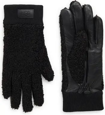 Women's Faux Shearling & Leather Gloves | Nordstrom Rack