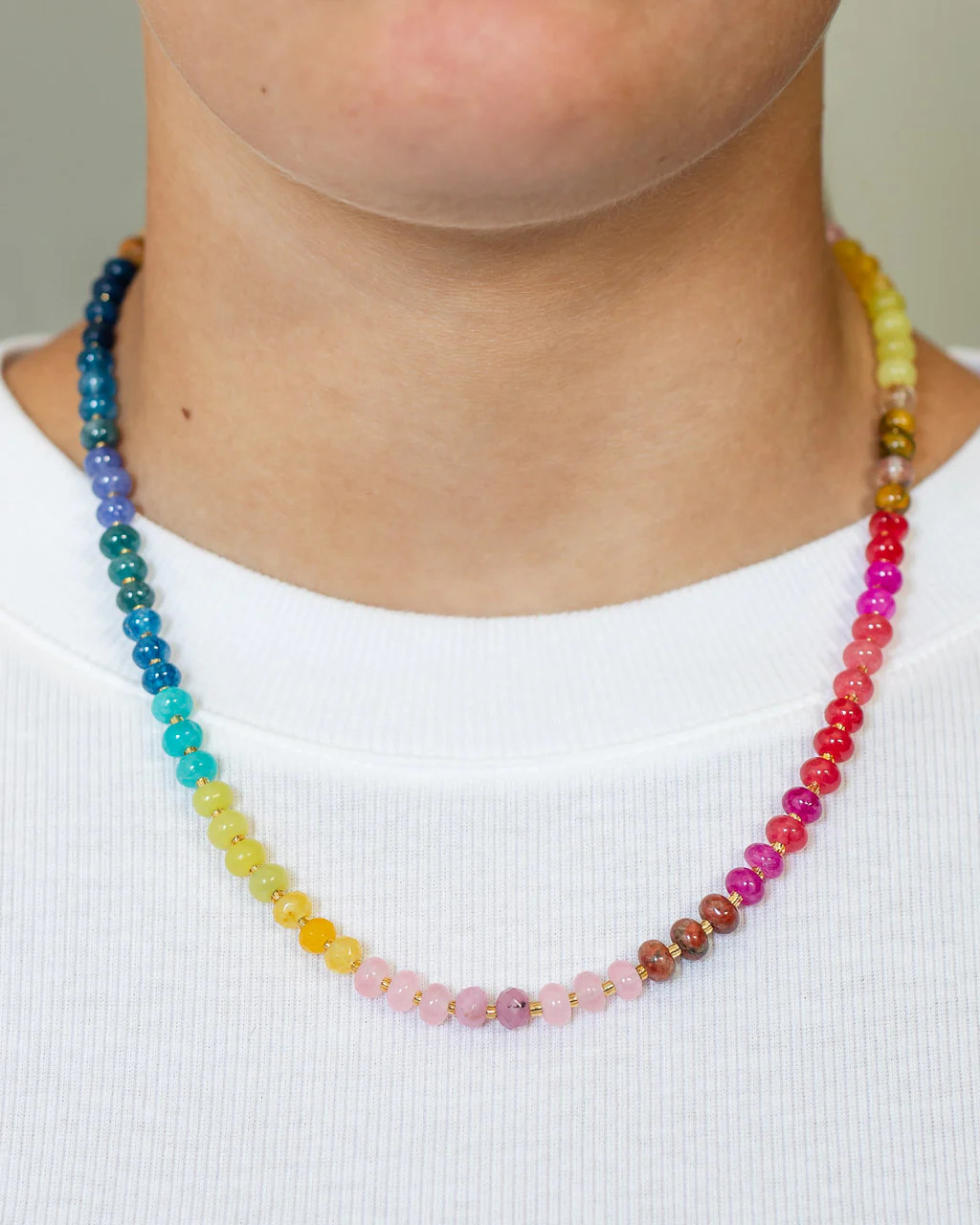 Healing Rainbow Stone Necklace | Kaleidoscope Living