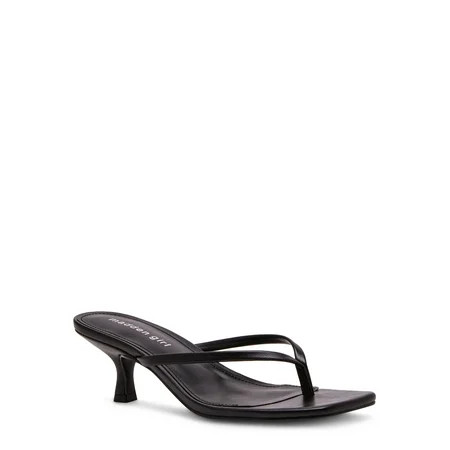 Madden Girl Women s Charlene Thong 2 inch Kitten Heel Sandal | Walmart (US)