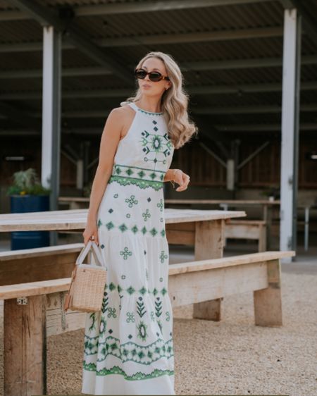 {Ad - gifted} Embroidered maxi dress styled with Prada wicked bag

#LTKspring #LTKeurope #LTKsummer