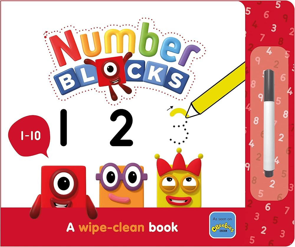 Numberblocks 1-10: A Wipe-Clean Book and Pen - Learn to Write Numbers for Preschool Ages 3-6 (Numberblock Wipe Clean Titles) | Amazon (UK)