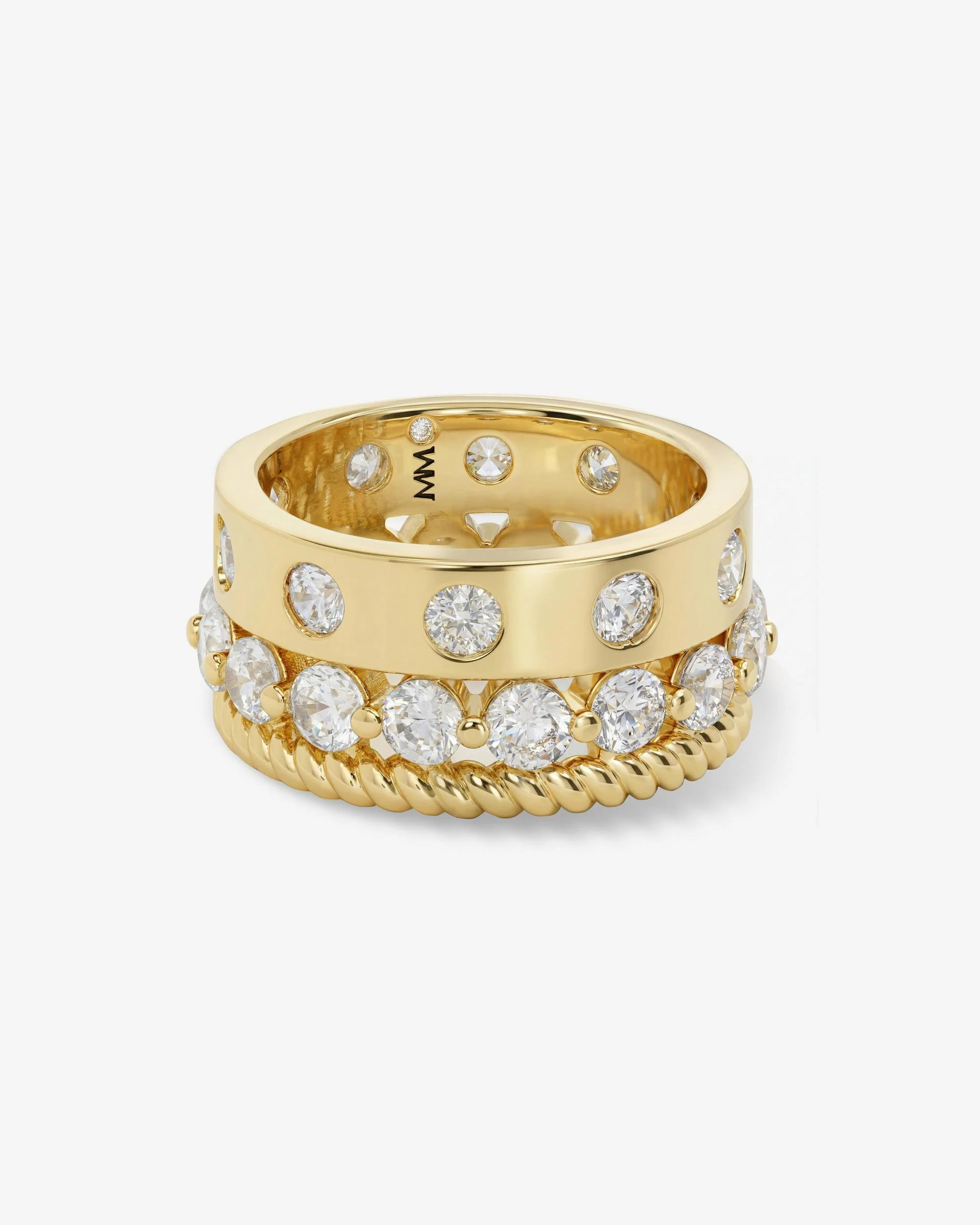 Ashley Venice Ring - Gold|White Diamondettes | Melinda Maria Jewelry