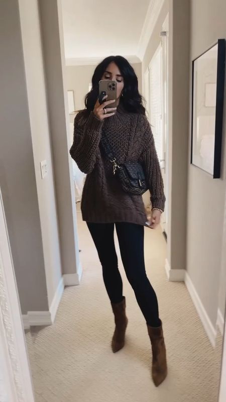 I’m just shy of 5’7 wearing the size XS sweater. 
Target style, target fashion, casual look, YSL booties, accessories, StylinByAylin 

#LTKstyletip #LTKSeasonal #LTKunder50