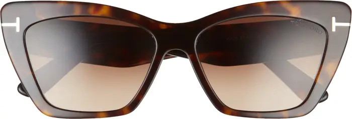 TOM FORD Wyatt 56mm Gradient Cat Eye Sunglasses | Nordstrom | Nordstrom