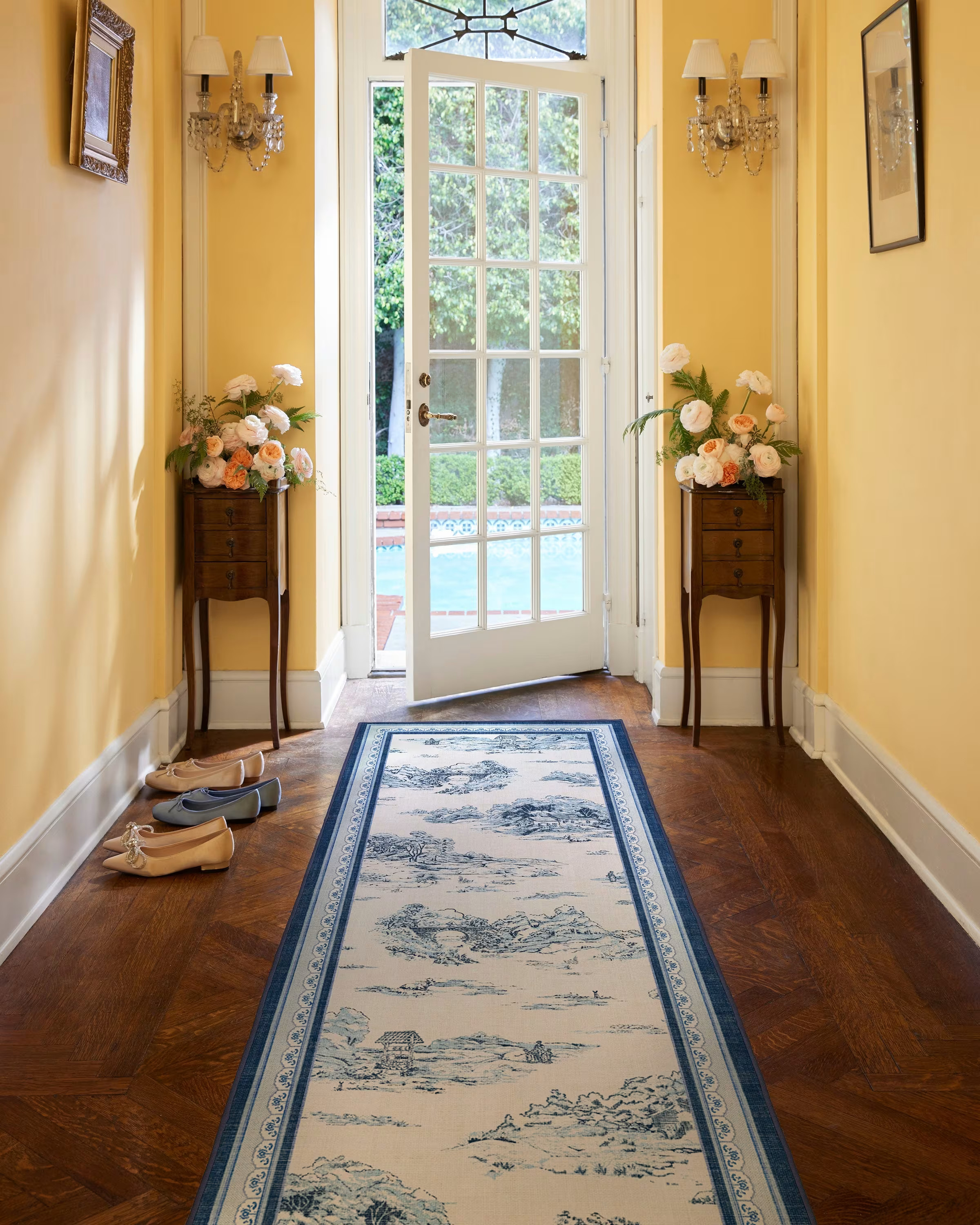 Provence Toile Delft Blue Rug | Ruggable