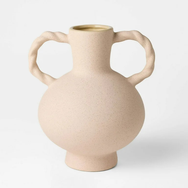 Twisted Handle Ceramic Vase - Walmart.com | Walmart (US)