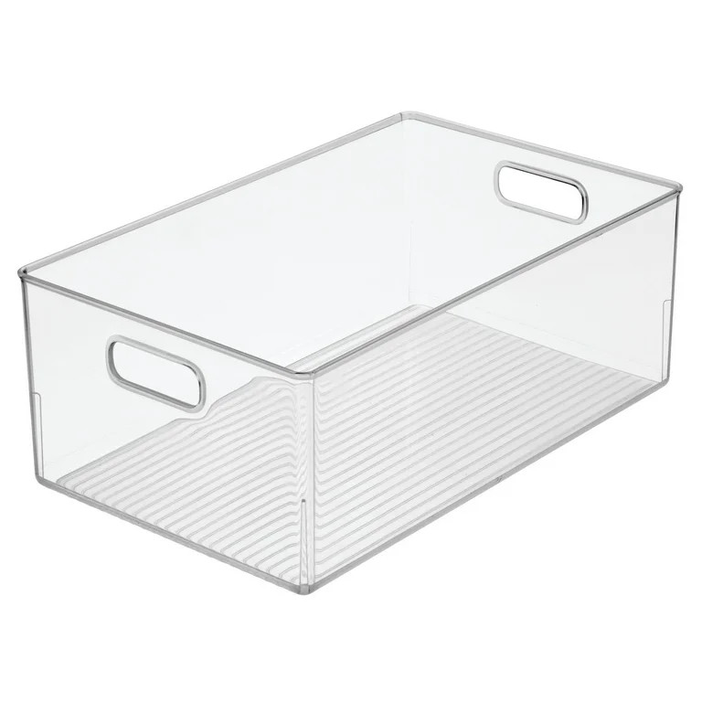 iDesign Plastic Cabinet Organizing Bin with Handles, Large, Clear | Walmart (US)