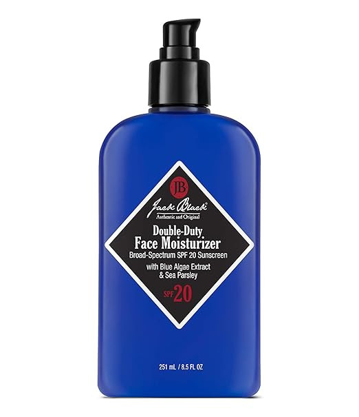 Jack Black Double-Duty Face Moisturizer – SPF 20 Sun Protection, Long Lasting Hydrating Skincar... | Amazon (US)