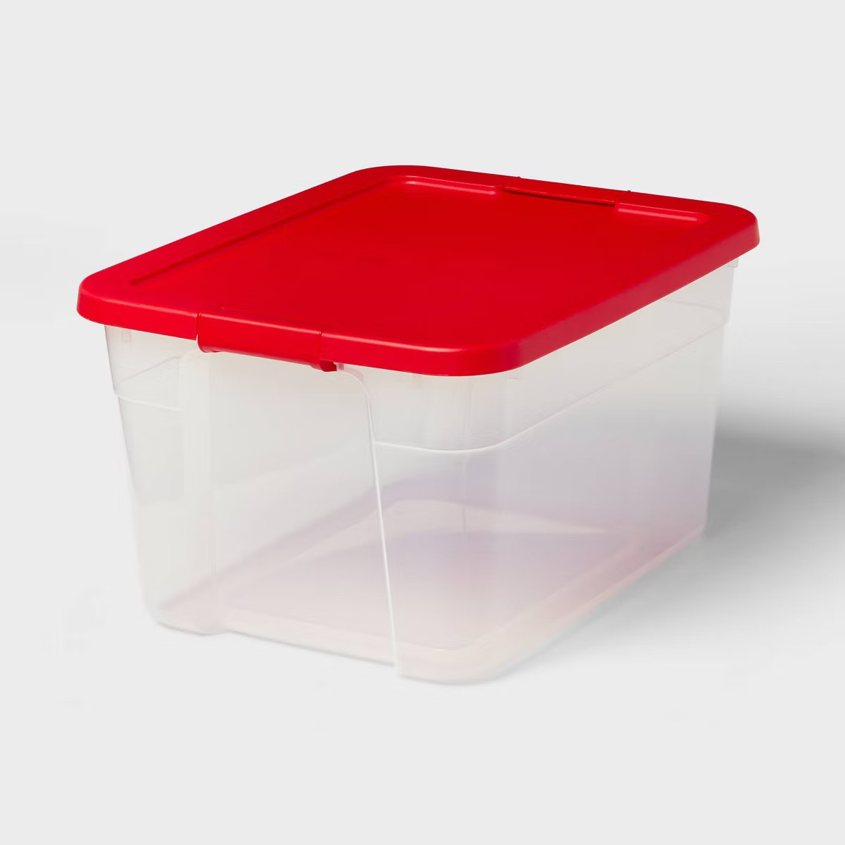 66qt Latching Clear Storage Box - Clear Base Rocket Red Lid and Latch - Brightroom™: Stackable ... | Target