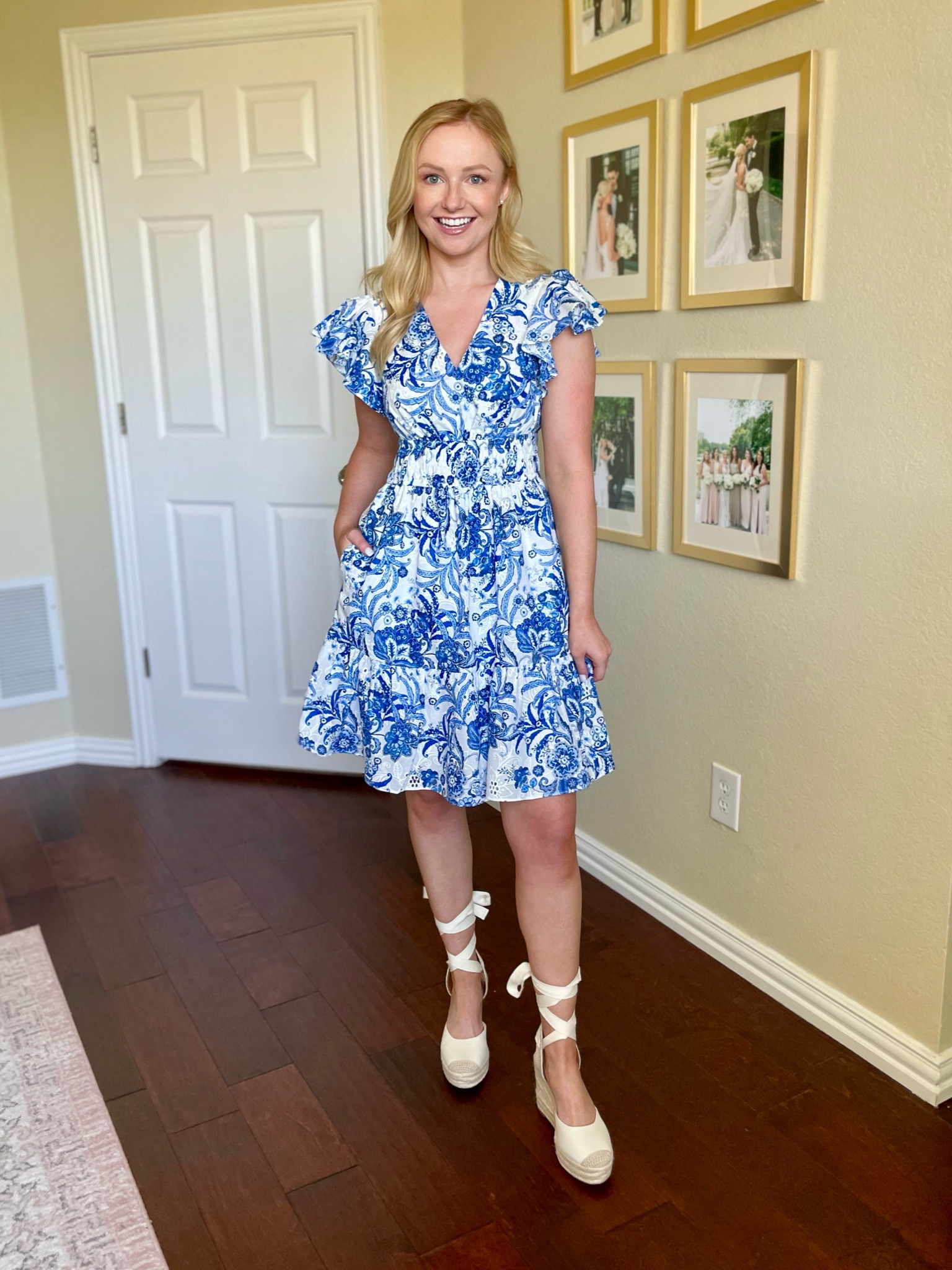 Wearing a 0 | blue and white dress, graduation dress, summer dress, vacation dress 

#LTKSeasonal #LTKstyletip