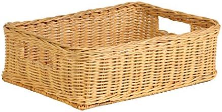 The Basket Lady Under The Bed/Basic Wicker Storage Basket, Medium, Toasted Oat | Amazon (US)