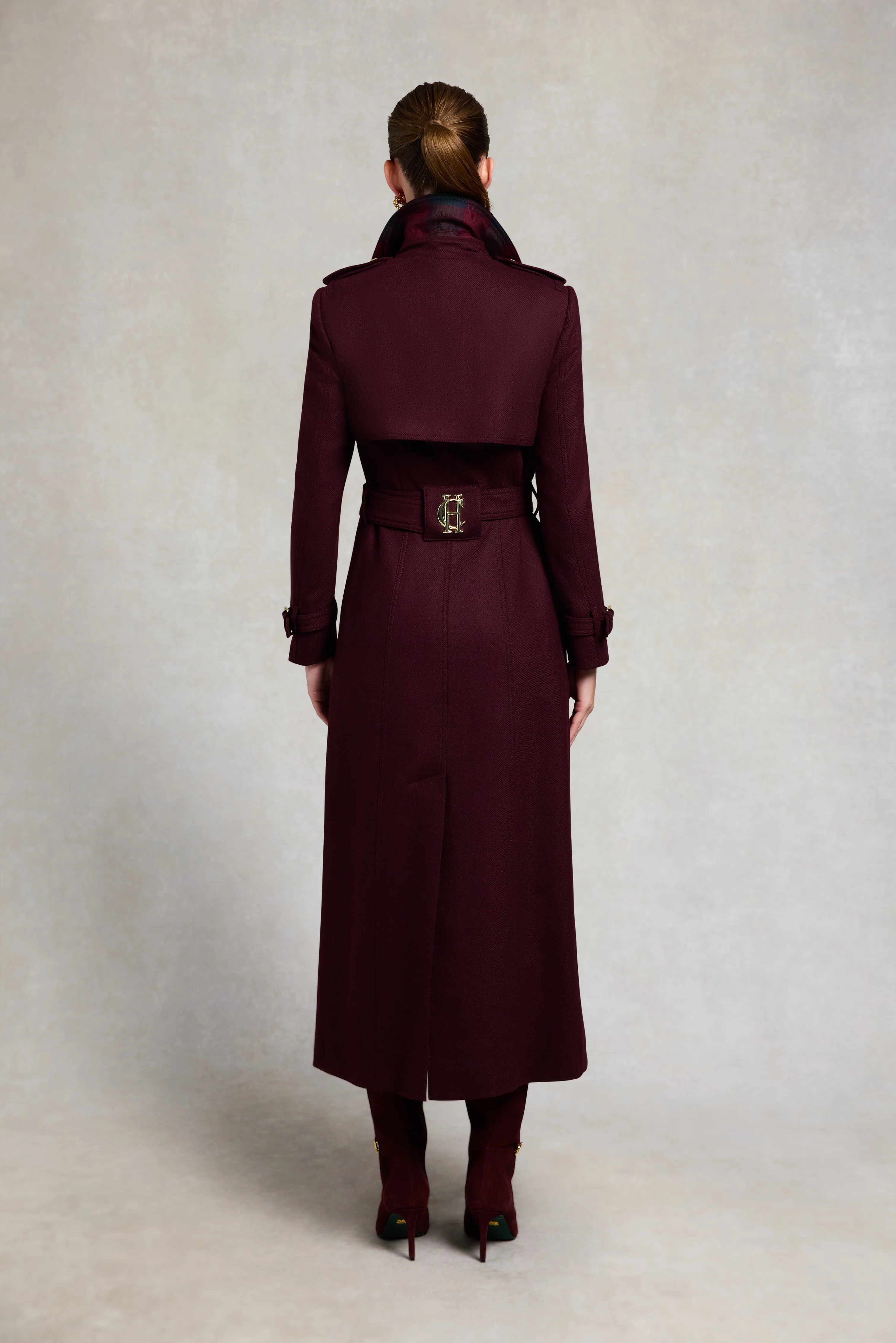 Full Length Marlborough Trench Coat (Mulberry) | Holland Cooper