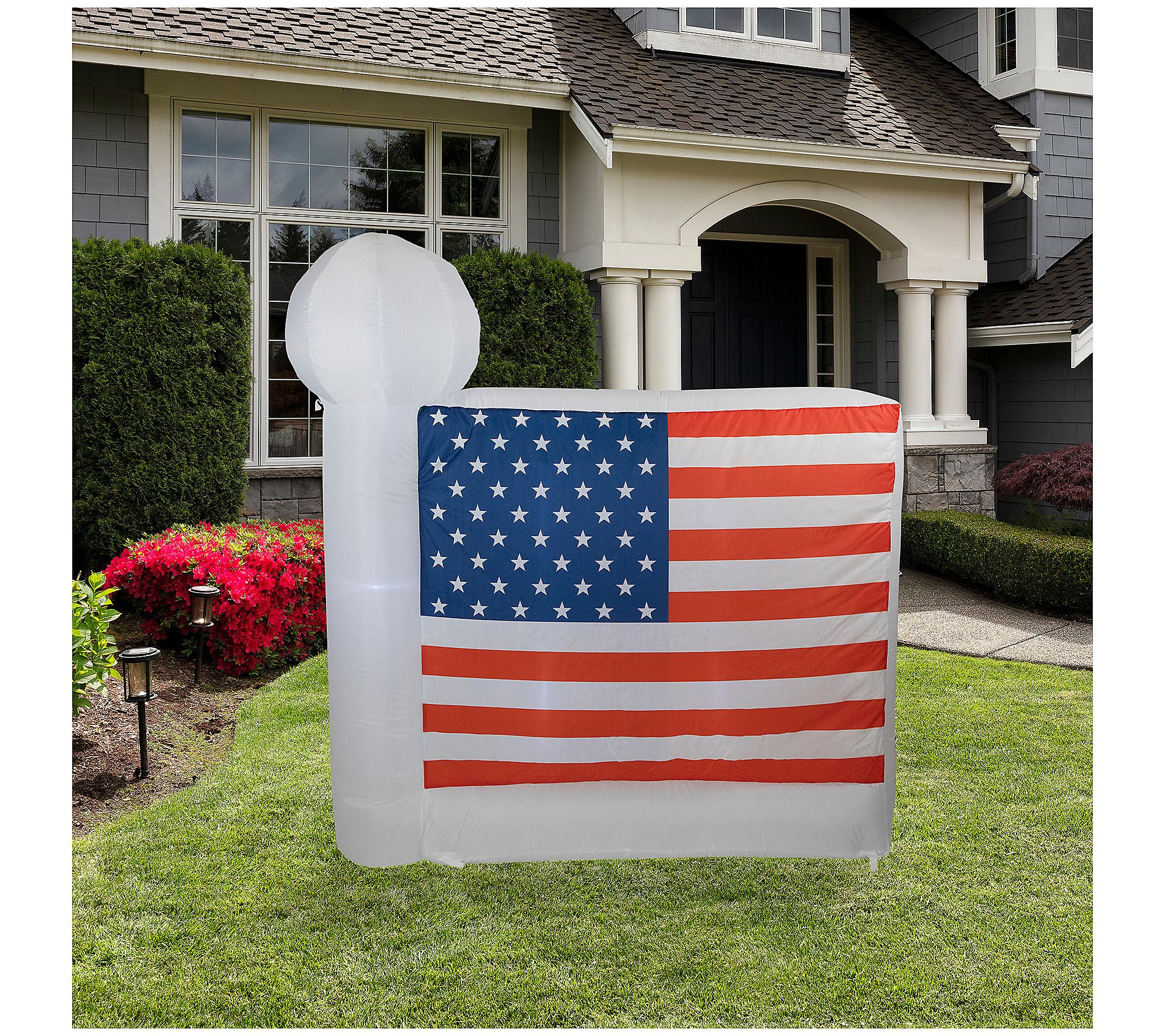 Northlight 6' Inflatable 4th of July American F lag Yard Decor | QVC