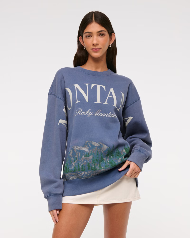Women's Scenic Rocky Mountains Vintage Sunday Crew | Women's New Arrivals | Abercrombie.com | Abercrombie & Fitch (US)