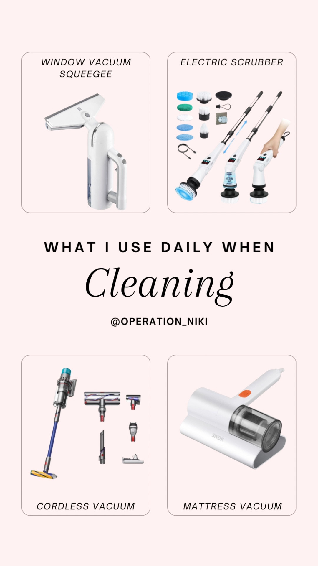 My daily cleaning lineup 🧼✨—these are the tried-and-true products I reach for to keep everything fresh, tidy, and sparkling. #cleantok #dailycleaningroutine #homehacks


#LTKFindsUnder100 #LTKHome #LTKFamily