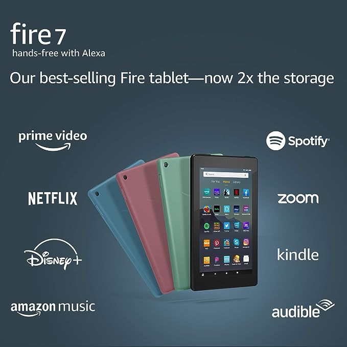 Fire 7 tablet, 7" display, 16 GB, (2019 release), Black | Amazon (US)