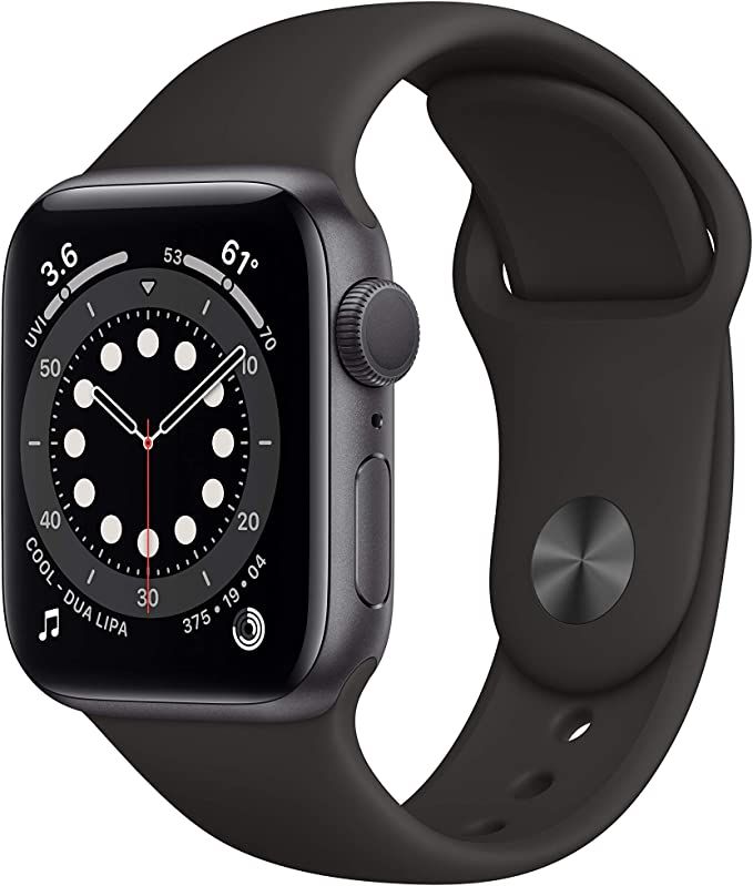 New Apple Watch Series 6 (GPS, 40mm) - Space Gray Aluminum Case with Black Sport Band | Amazon (US)
